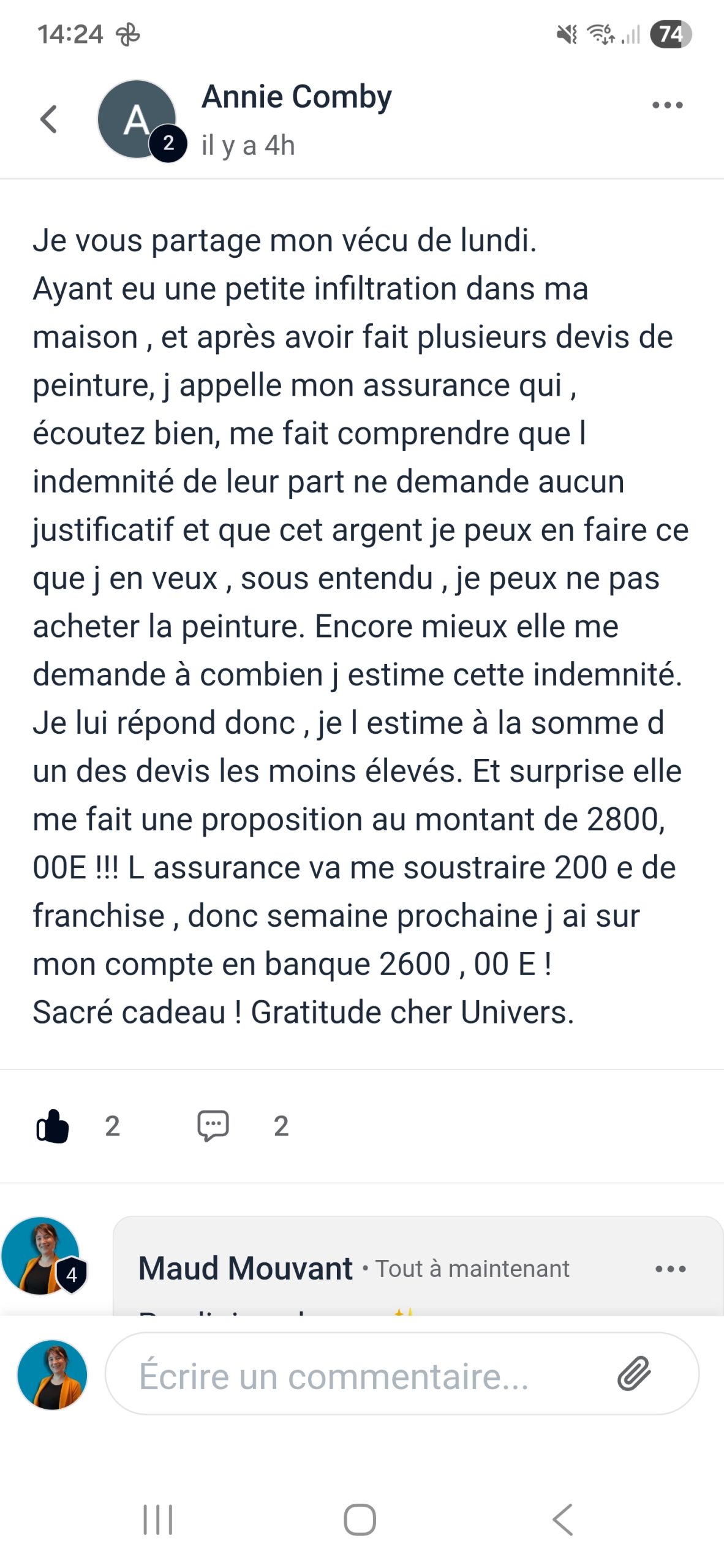 Témoignage Annie Comby