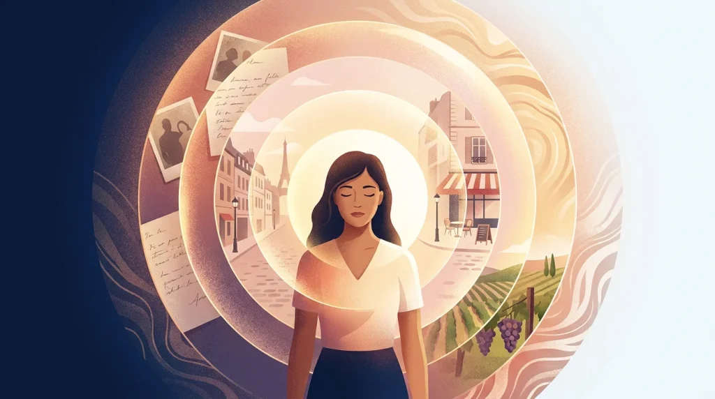 Illustration symbolisant les couches profondes de la psychologie émotionnelle