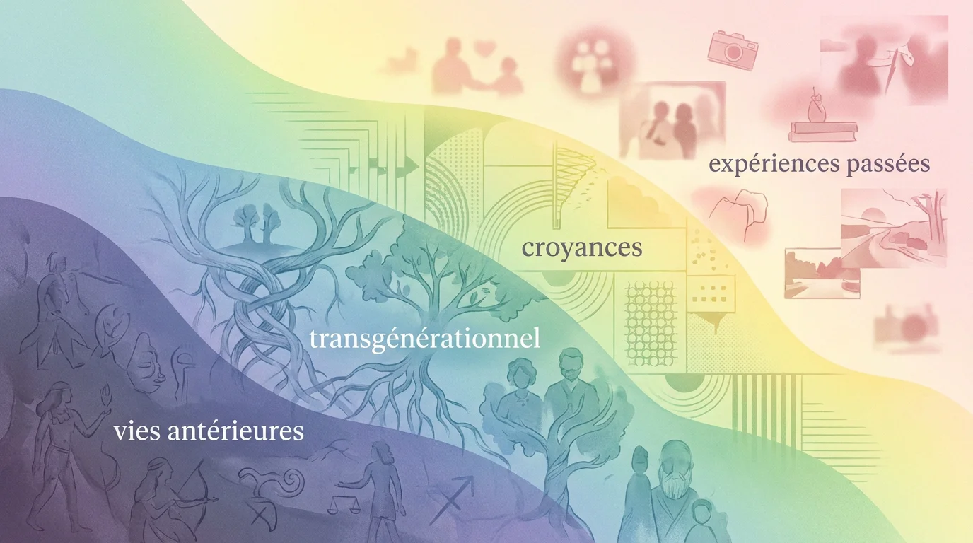 Illustration des quatre niveaux de mémoires émotionnelles à libérer