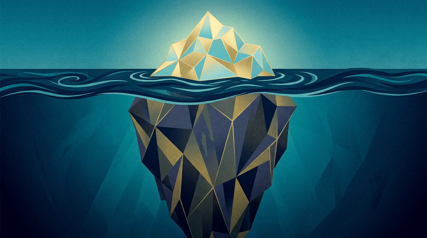Métaphore de l'iceberg illustrant les blocages conscients et inconscients