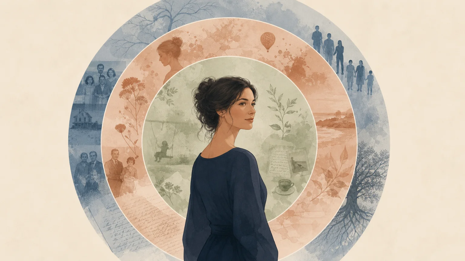 Illustration de quatre niveaux de mémoires influençant le bien-être intérieur
