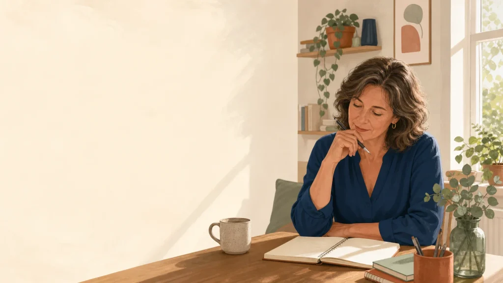 Femme réfléchissant à un projet professionnel avant un accompagnement de coaching
